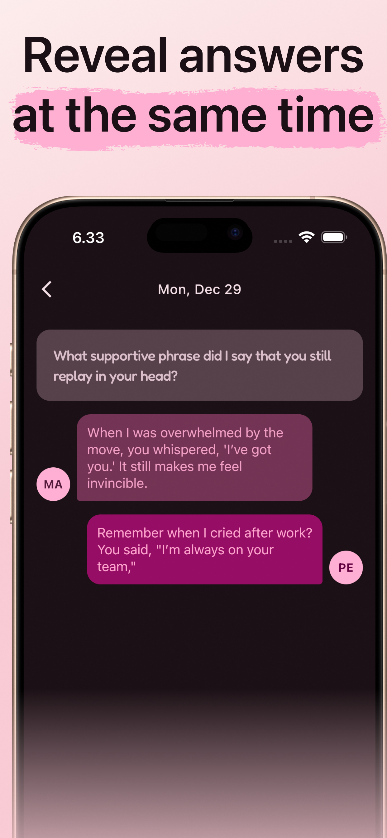 Knyu reveal answers feature